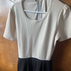 Lularoe Amelia black/cream. 2x